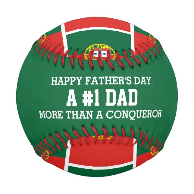 Balle De Baseball Numéro personnalisé 1 Fête des pères DAD Drapeau P (Devant)