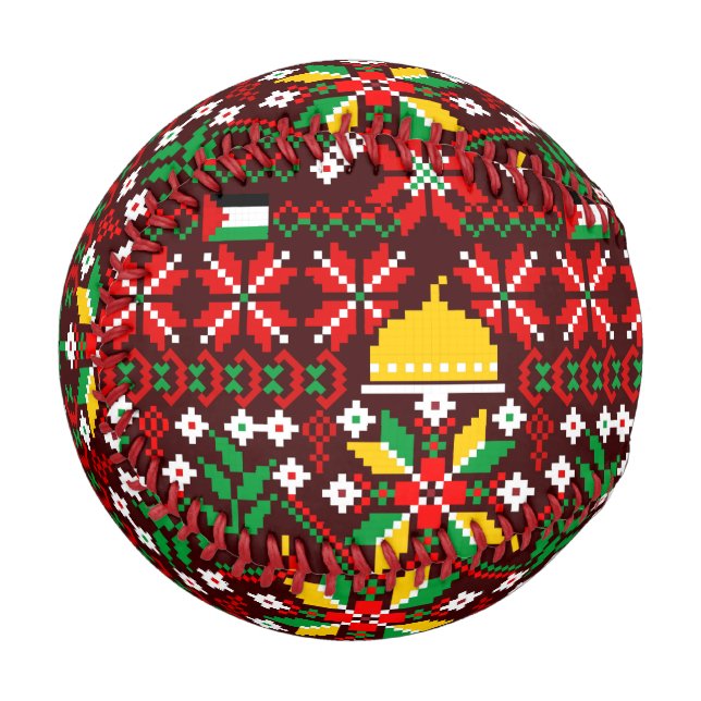 Balle De Baseball Palestine Tatreez Broderie traditionnelle (Devant Gauche)