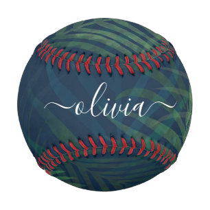 Balle De Baseball Palmiers vert foncé motif feuille