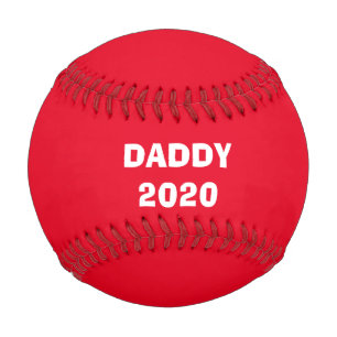Balle De Baseball Papa 2020 Daddy Fête des pères Cadeaux Rouge Bla