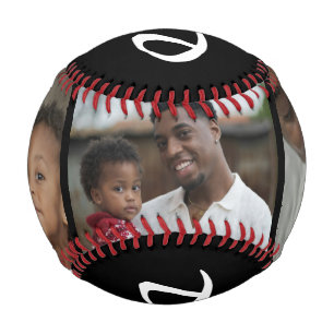 Balle De Baseball Papa a établi Bold Black 3 Photo