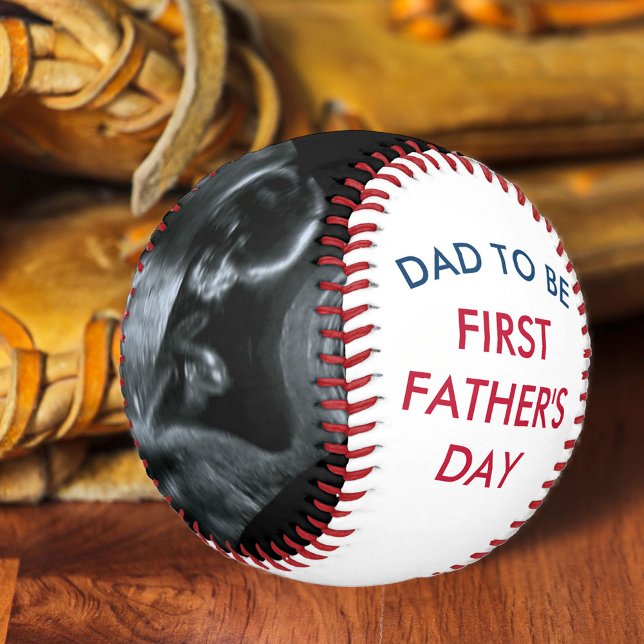 Balle De Baseball Papa doit être Sonogramme Photo Première Fête des  (Créateur téléchargé)