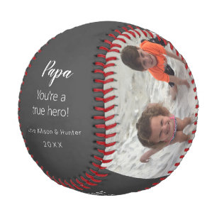 Balle De Baseball Papa Grandkids Photo personnalisée