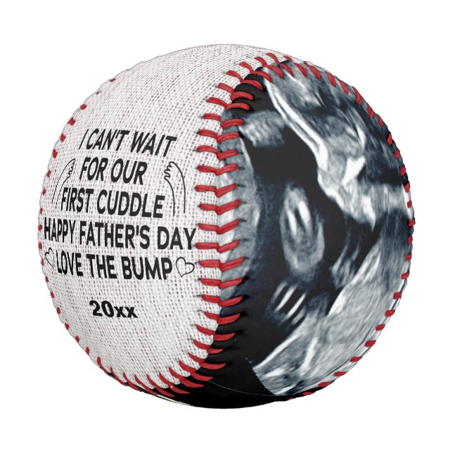 Balle De Baseball Papa, je ne peux pas attendre notre première flaqu (Angle)