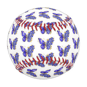Balle De Baseball Papillon Saphir Fleur