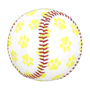 Balle De Baseball Patrouilles de Doodle, Paws de Chien, Paws Jaunes