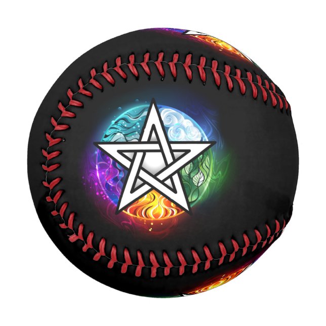 Balle De Baseball pentagramme du Wiccan (Devant Gauche)