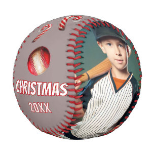 Balle De Baseball Père Noël MVP Joyeux Noël Nom 2 Photos