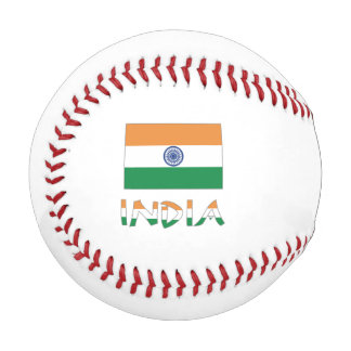 Balle De Baseball Personalized India Flag