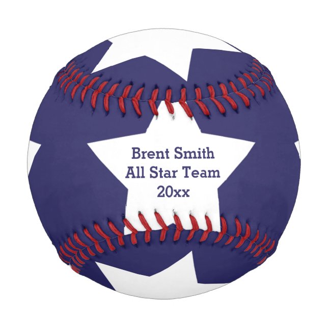 Balle De Baseball Personnalisé All Star (Dos)