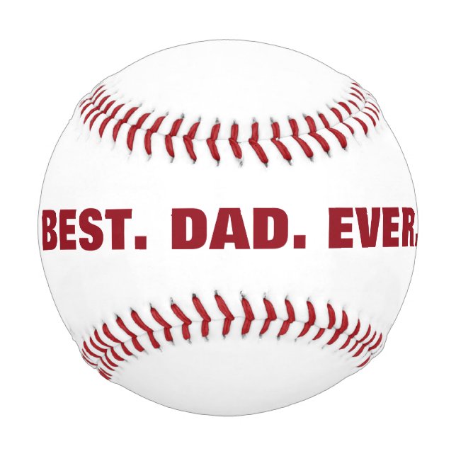 Balle De Baseball Personnalisé Meilleur papa jamais baseball (Devant)