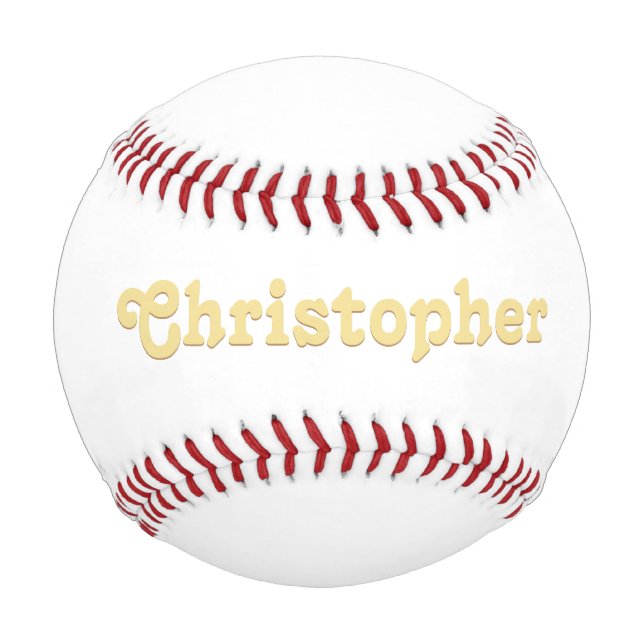 Balle De Baseball Personnalisé Monogramme Nom Joueur Team Coach Club (Devant)