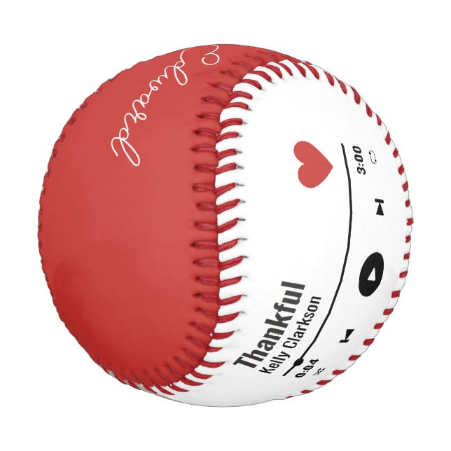 Balle De Baseball Personnalisé Notre Chanson D'Amour Spotify Music A (Angle)
