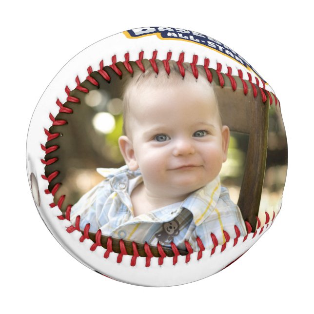 Balle De Baseball Personnalisé, Photo personnalisée, (Devant Gauche)