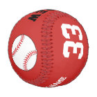 Balle de baseball personnalisée - Nom, équipe, num