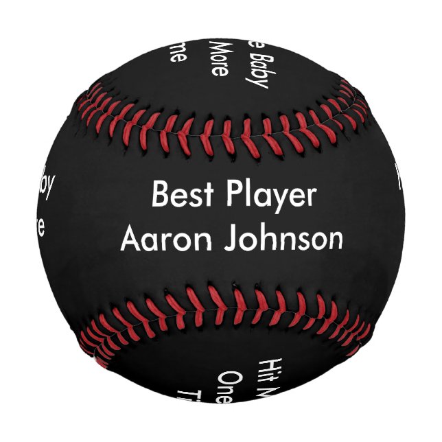 Balle De Baseball Personnaliser le nom frapper mon bébé une fois de  (Devant)