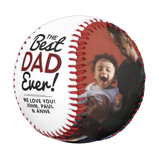 Balle De Baseball Photo Collage photo du meilleur papa moderne Jour  (Angle)