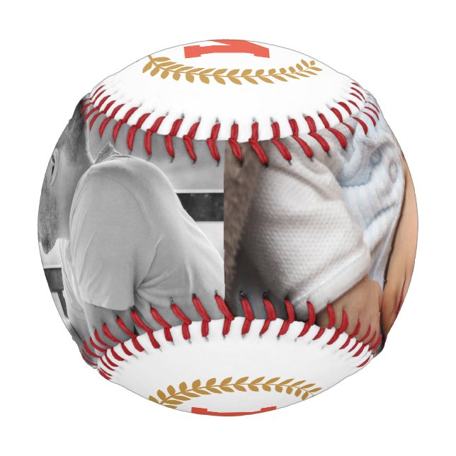 Balle De Baseball Photo de fête des pères personnalisée (Devant)