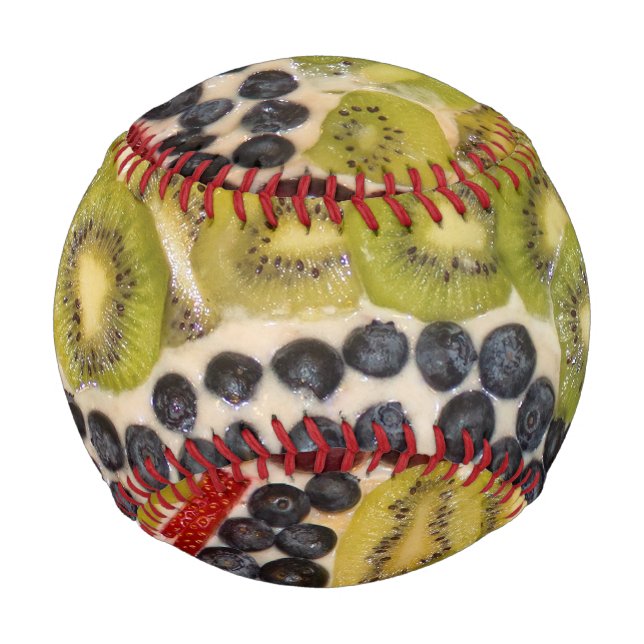 Balle De Baseball Photo de fond de la pizza aux fruits (Devant)