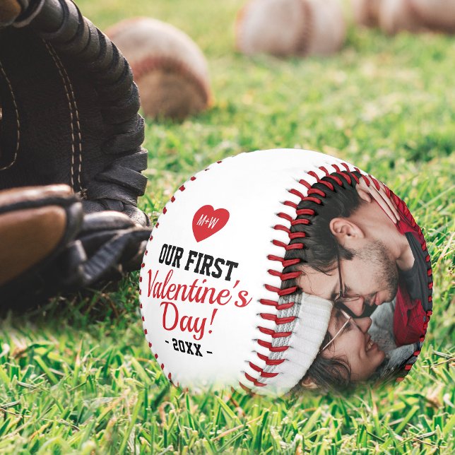 Balle De Baseball Photo de la première Saint-Valentin (Créateur téléchargé)