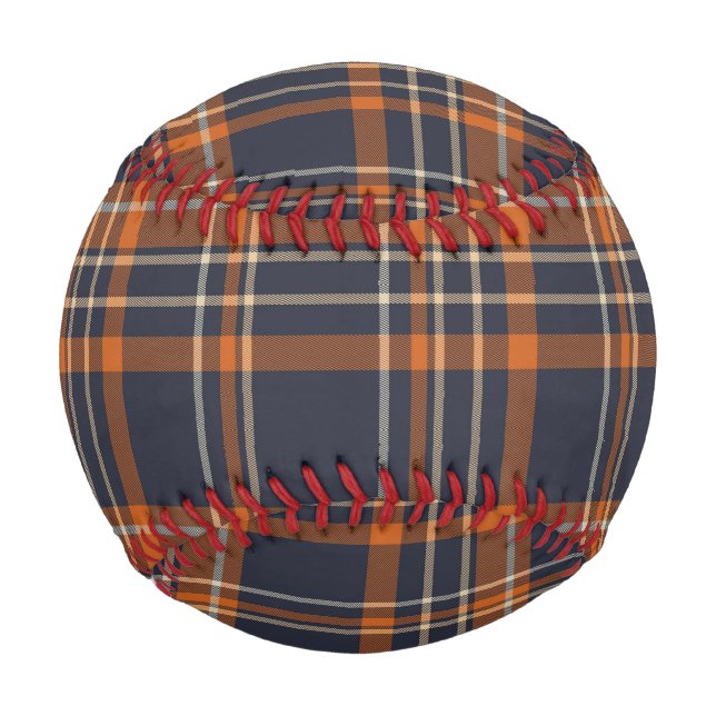 Balle De Baseball Plaid rustique Noël/hiver (Devant)