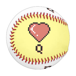 Balle De Baseball Plan noir de la reine du coeur