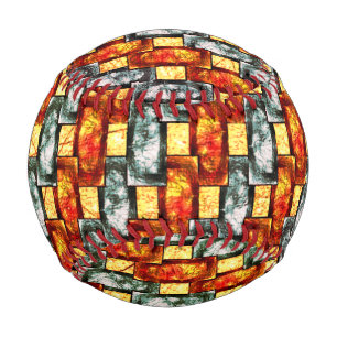 Balle De Baseball Plaques rectangulaires rouges sculptées et tachées