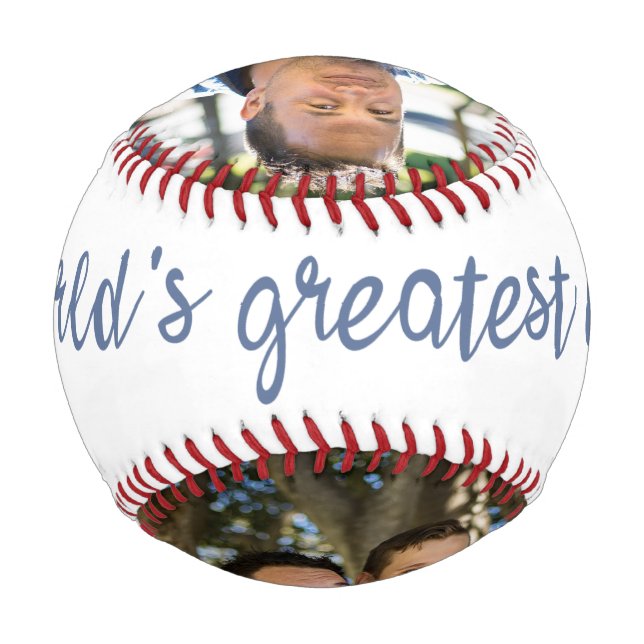 Balle De Baseball Plus grande Fête des pères papa du monde Ajouter P (Devant)