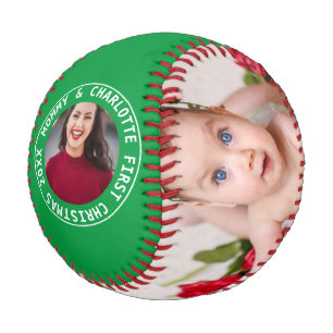 Balle De Baseball Premier Noël Personnalisé L'Une D'Une Type Photo