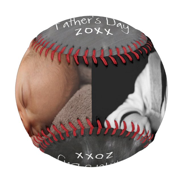 Balle De Baseball Première Fête des pères Personnalisée L'Une D'Une  (Devant)