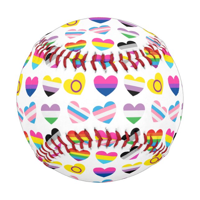 Balle De Baseball Pride Hearts Baseball (Devant)