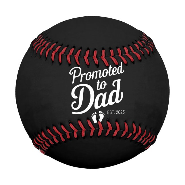 Balle De Baseball Promu À Papa EST 2025 Drôle Bientôt Être Papa (Devant)