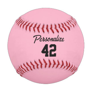 Balle De Baseball Rose Clair Personnalisé