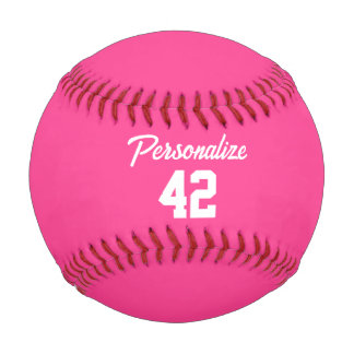 Balle De Baseball Rose Personnalisé