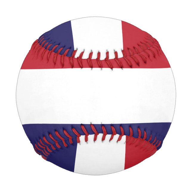 Balle De Baseball Rouge, blanc et bleu (Devant)