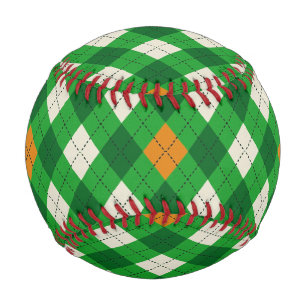Balle De Baseball Saint Patrick's Day argyle aux couleurs irlandaise