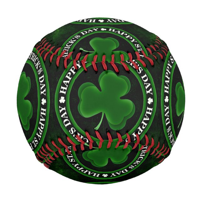 Balle De Baseball shamrock vert/noir St Patrick's Day Thunder_Cove (Dos)