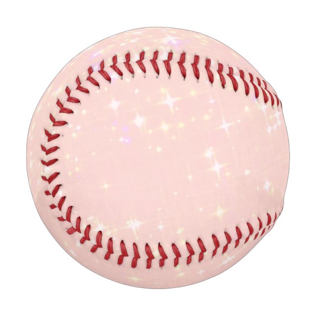 Balle De Baseball Shimmer rose vif - Ajouter du texte, Monogramme co (Devant Gauche)