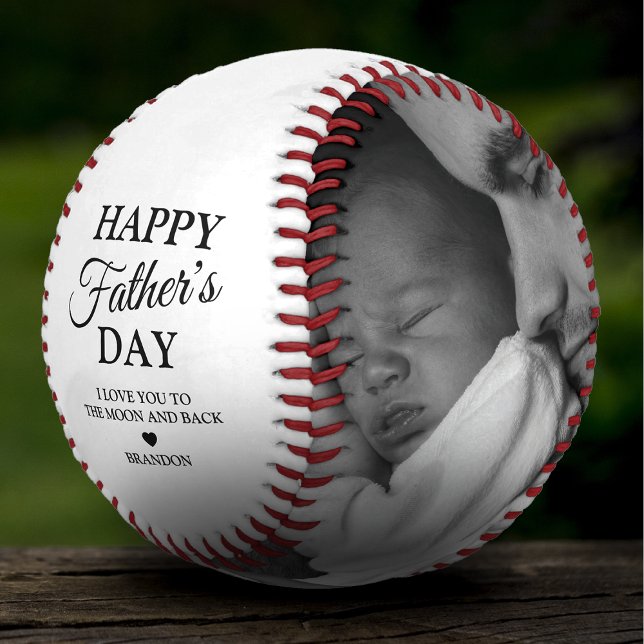 Balle De Baseball Simple Fête des pères Deux Photo Baseball (Créateur téléchargé)