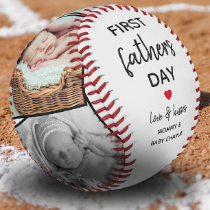 Balle De Baseball Simple Premier Collage de Photos pour la Fête des 