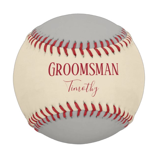 Balle De Baseball Souvenir Groomsman (Devant)
