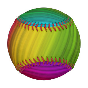 Balle De Baseball Spectre Impressionnant de Couleurs de l'Arc-en-Cie