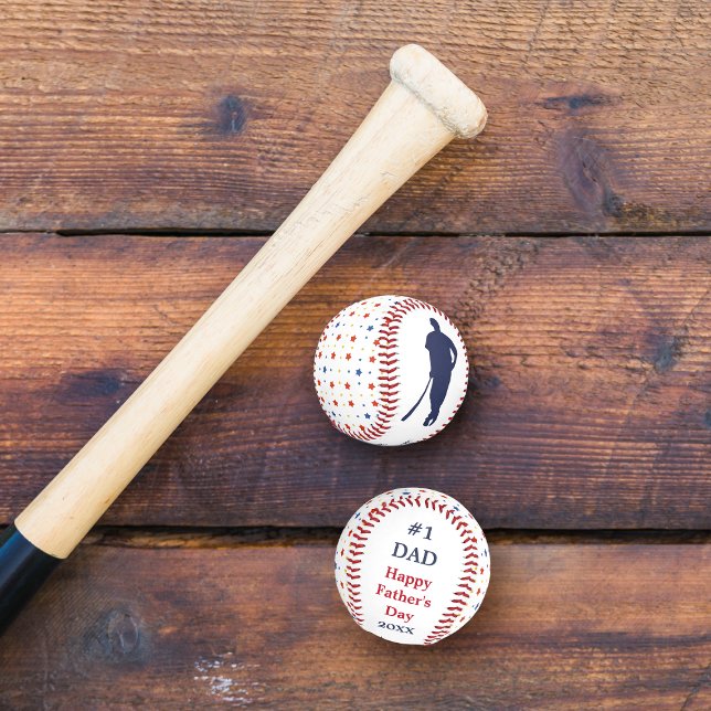 Balle De Baseball Stars Fête des pères Keepsaké Baseball (Créateur téléchargé)