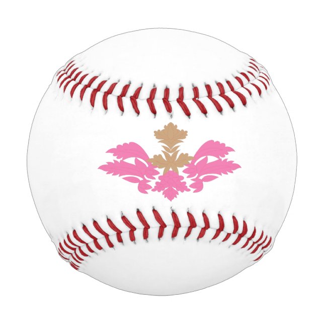 Balle De Baseball Style Décor, Rose Chaud, Laiton Antique (Devant)