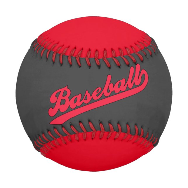 Balle De Baseball Superbe base-ball rouge noir (Devant)