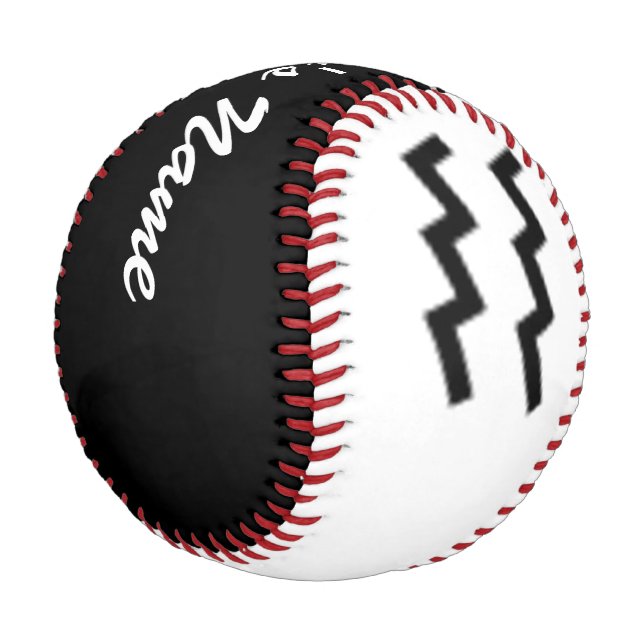 Balle De Baseball Symbole Zodiaque Aquarius Standard par Kenneth Yon (Angle)