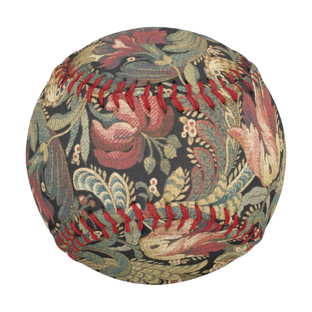 Balle De Baseball Tapisserie florale riche Brocade Antique Classique (Devant)