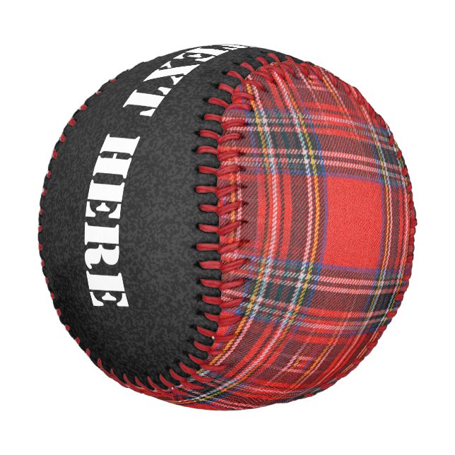 Balle De Baseball Tartan plaids motif rouge royal tissu (Angle)