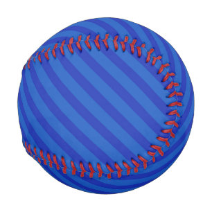 Balle De Baseball Texte personnalisable en diagonale rayure bleu cob