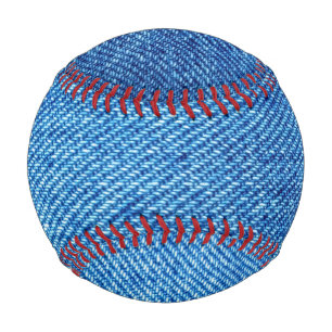 Balle De Baseball Texture de Denim bleu